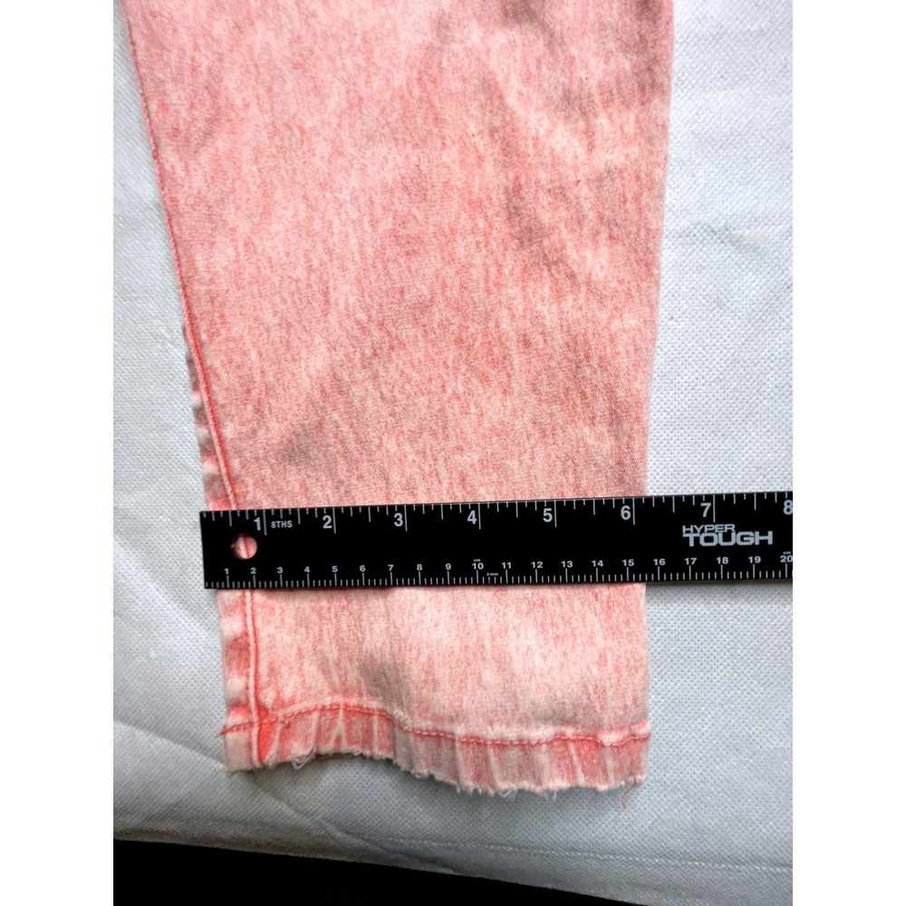 DG2 by Diane Gilman Jeans WOMEN L Pink Skinny Acid Wash Stretchy Waist Pull On - Picture 8 of 10